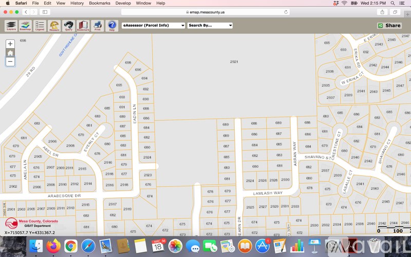 A map application is open on a computer screen, displaying a map with various street names and numbers.