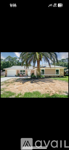 A house with a palm tree in front of it.