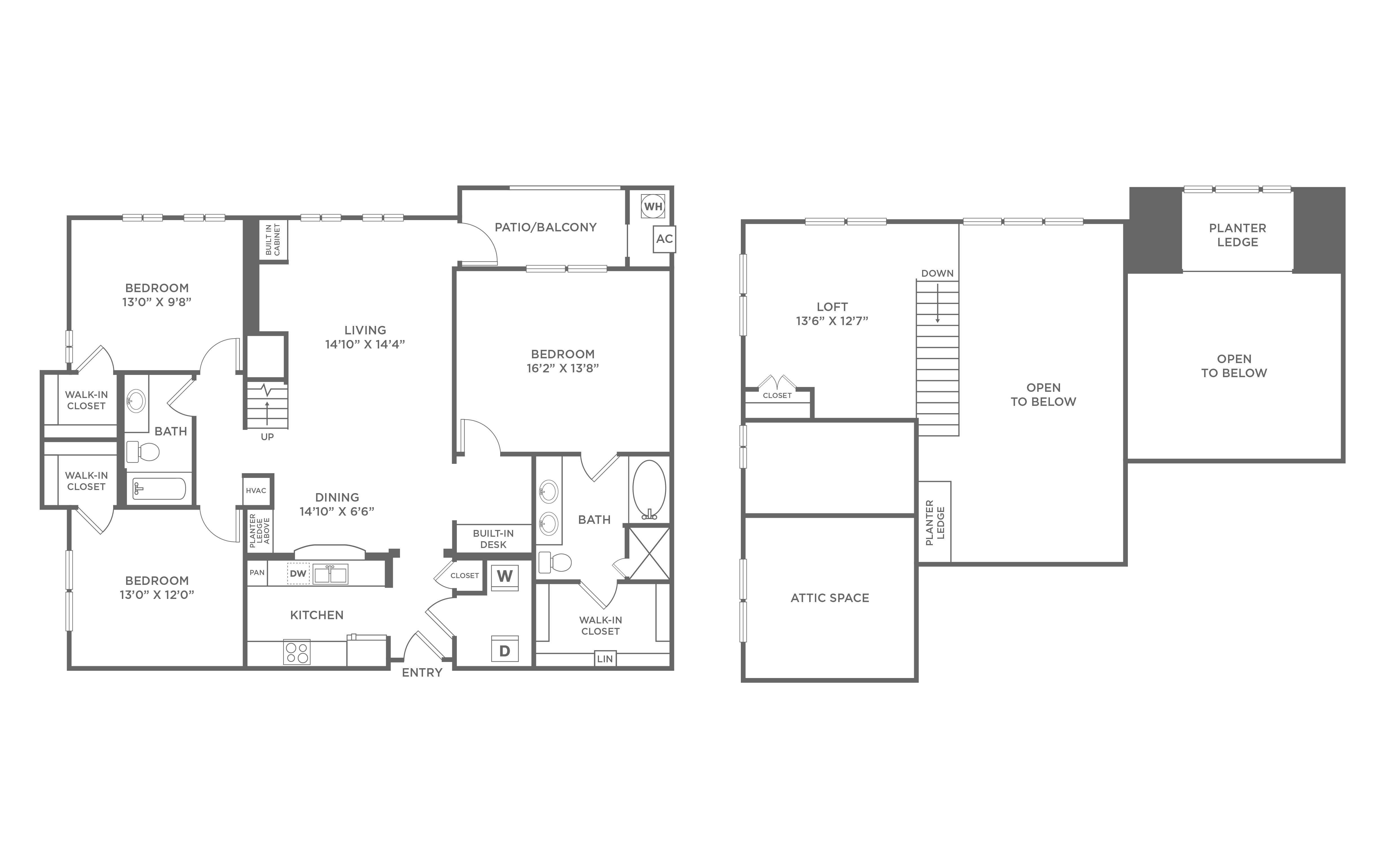 3 Bed/2 Bath Loft-C3L