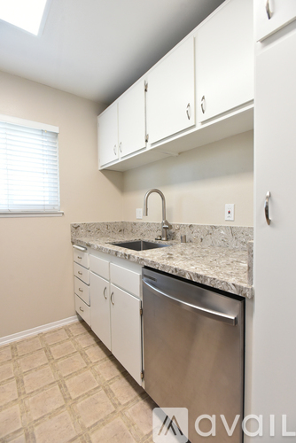 A kitchen with a sink, dishwasher, and cabinets.