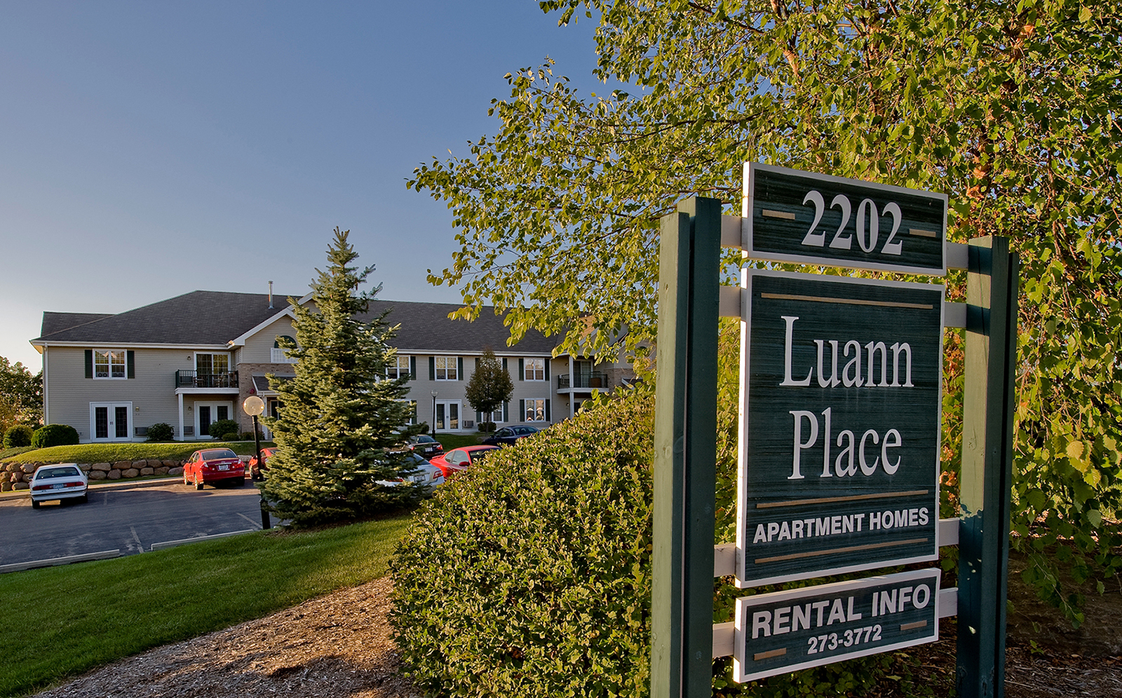 Property Signage at Luann Place Apartments, Madison, WI, 53713