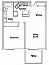 1 Bedroom Ranch