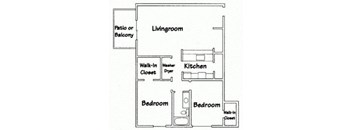 2 Bedroom 1 Bath Ranch