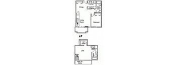 2 Bedroom 2 Bath Loft