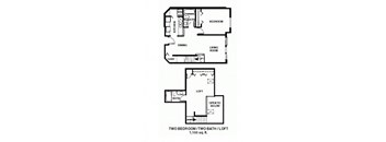 2 Bedroom 2 Bath Loft