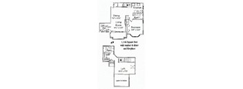 2 bedroom 2 bath corner loft + den w/fireplace