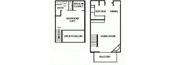 1 Bedroom 1 bath Loft
