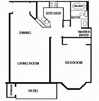 1 Bedroom 1 bath Large Ranch