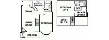 2 Bedroom 2 bath Loft