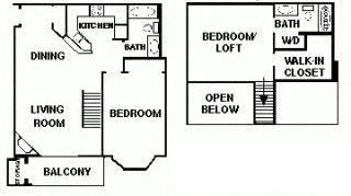 2 Bedroom 2 bath Loft