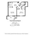 1 Bedroom 1 Bath 950 Sq. Ft.