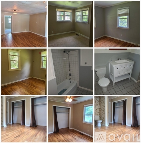 A series of images showing various rooms in a house, including a living room, bedroom, and bathroom.