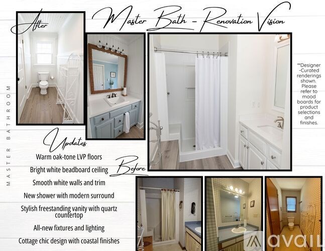 A bathroom renovation showcasing a modern design with a warm tone.