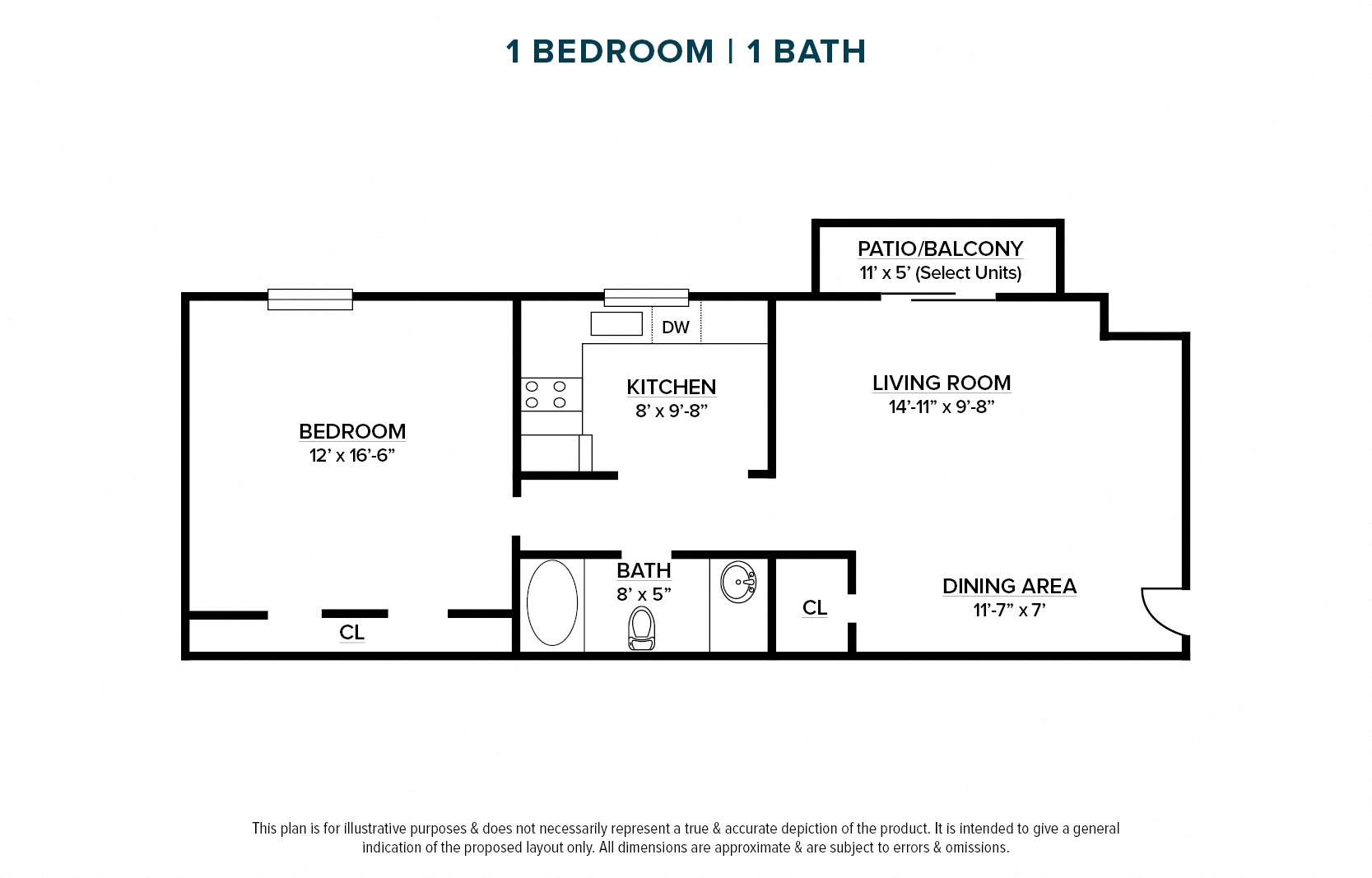 1 Bedroom Apartment