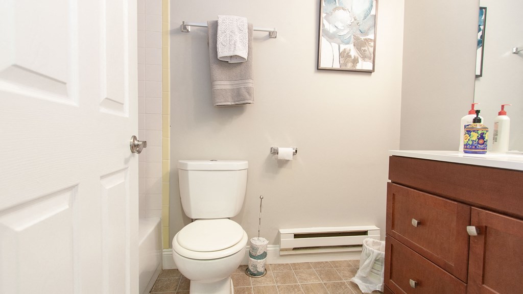 a bathroom with a toilet and a sink
