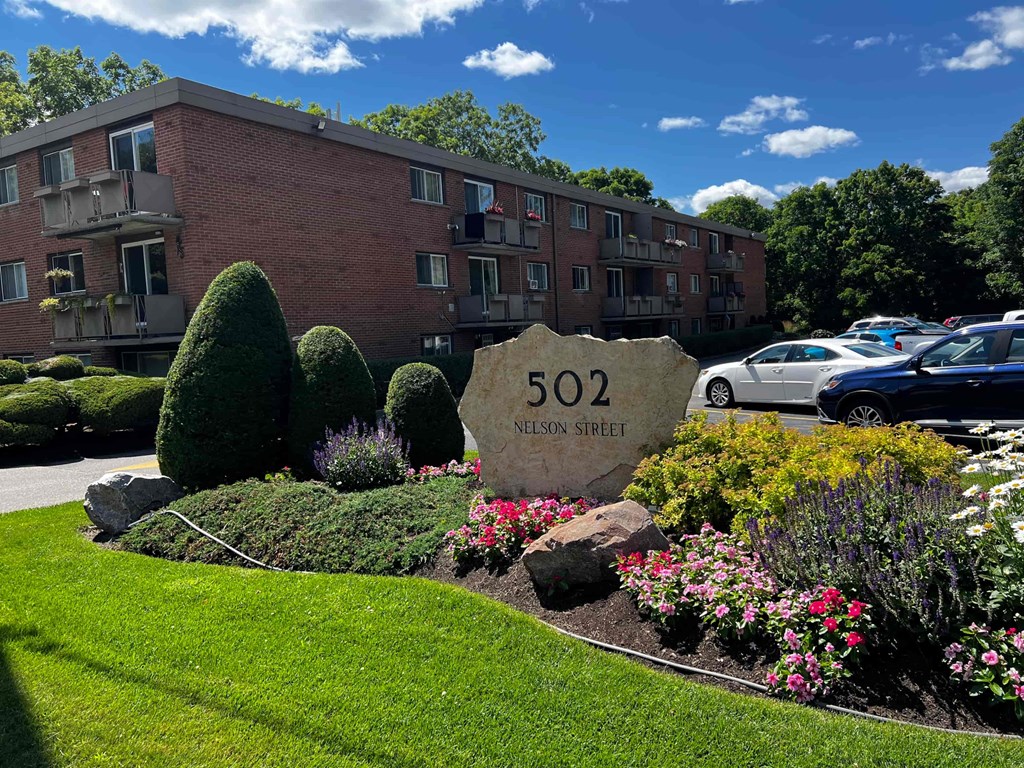A brick building with the number 502 on it.