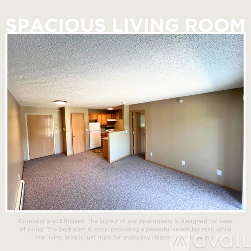 A spacious living room with a compact and efficient layout.