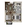 1 Bed/1 Bath - 1A