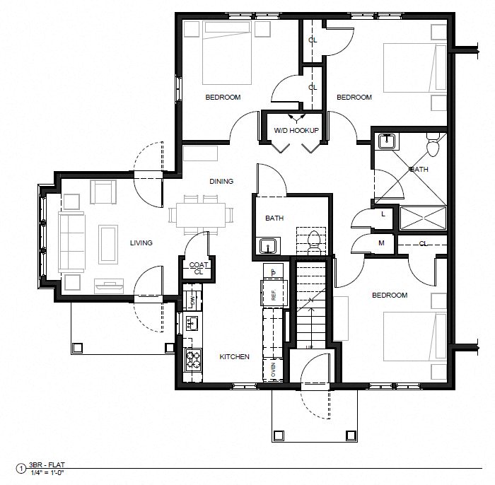 Canal Bluffs 3BR Flat