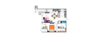 Mediterra Apartment Homes 1 Bedroom Apartment Floor Plan