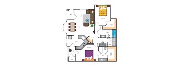 Mediterra Apartment Homes 2 Bedroom Apartment Floor Plan