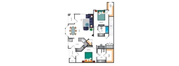 Mediterra Apartment Homes 2 Bedroom Apartment Floor Plan