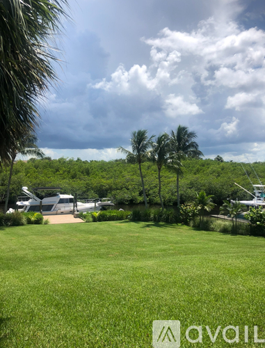 A grassy field with a cloudy sky and some trees in the distance.