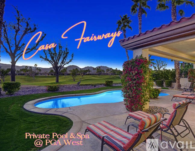 A private pool and spa at Casa Fairways.