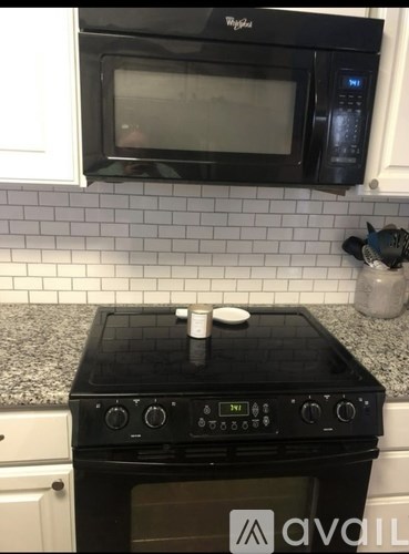 A black stove top oven with a pot on it.