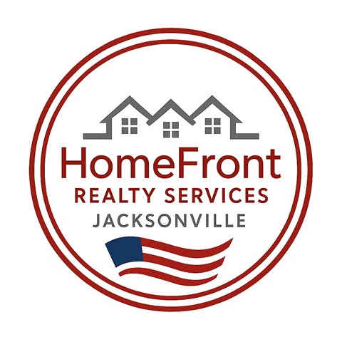 A logo for HomeFront Realty Services in Jacksonville.