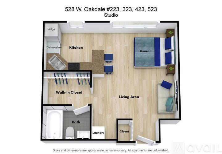 528 W Oakdale Ave Studio Condo for Rent - Photo gallery 4