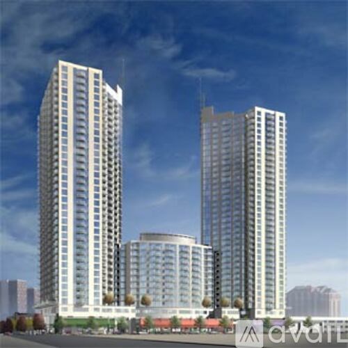 Three tall buildings are shown in the image.