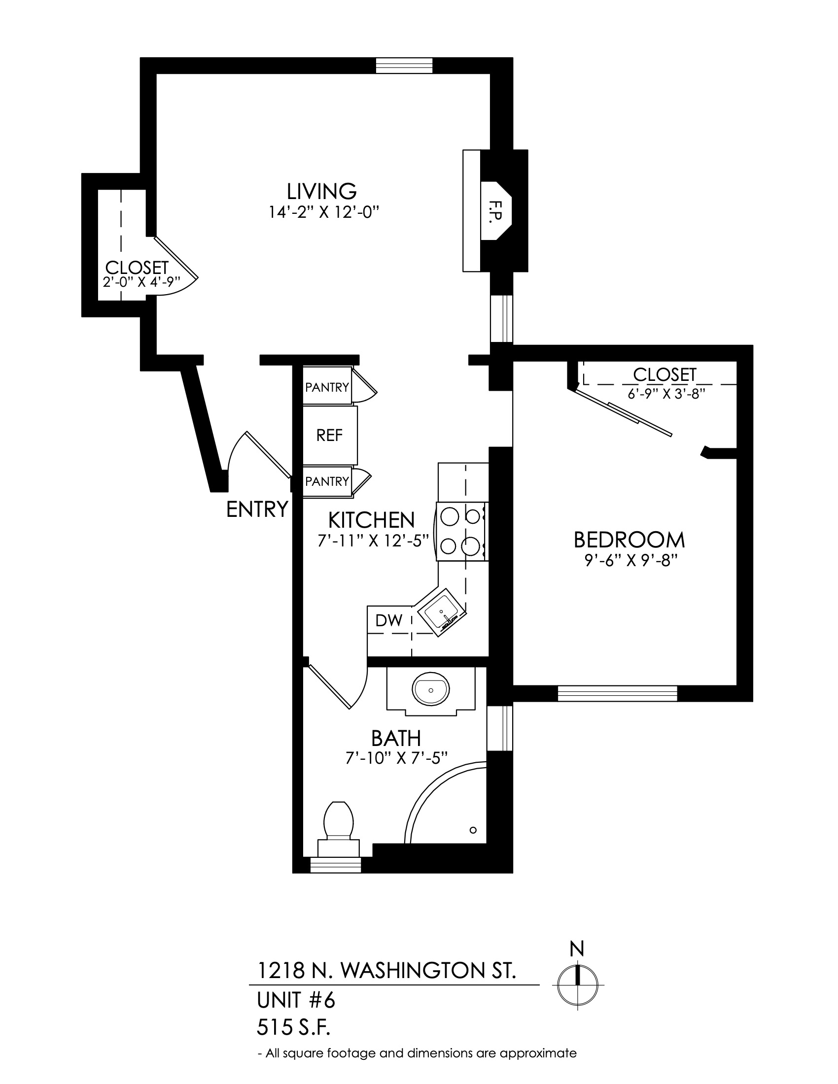 1 Bedroom, 1 Bath