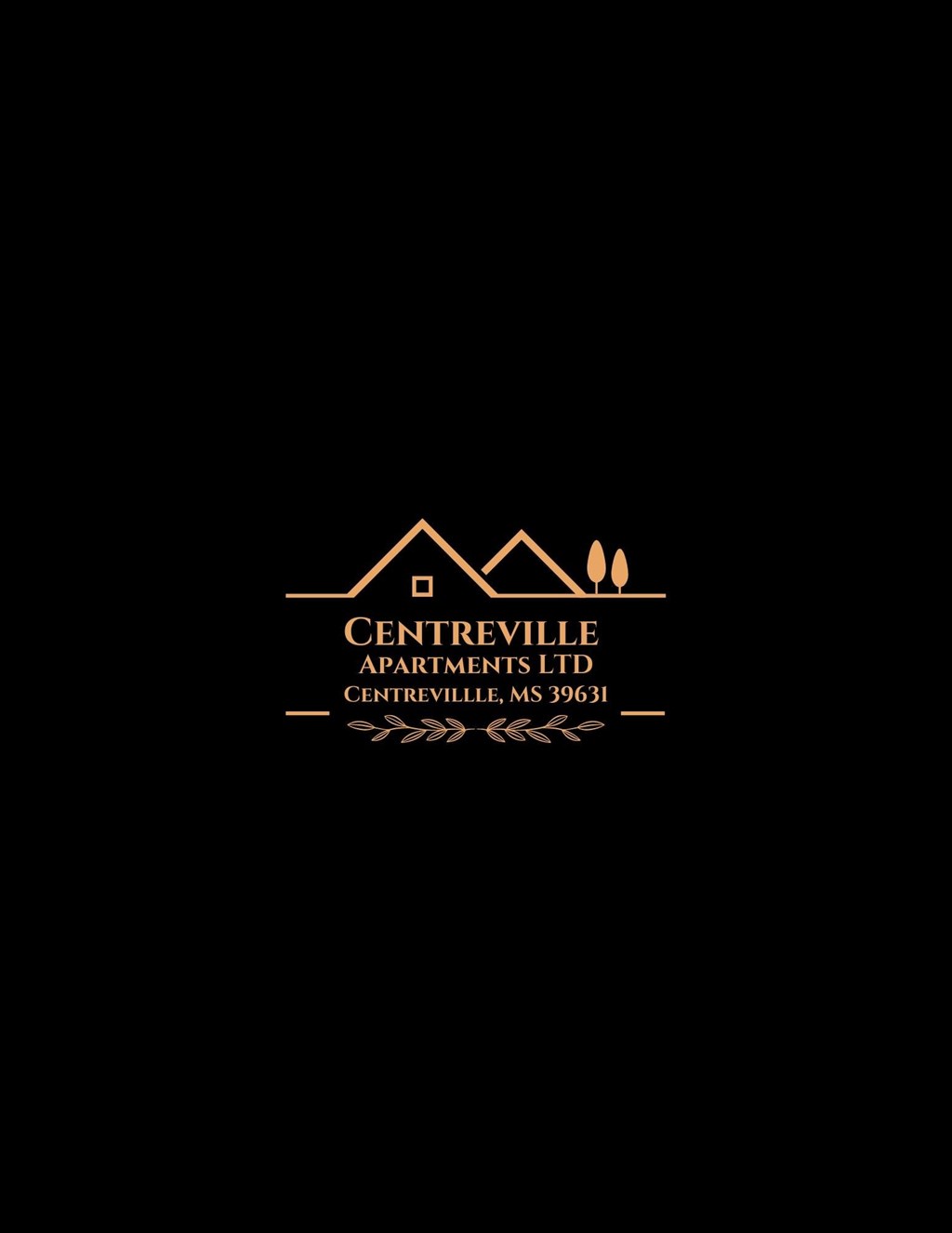 A logo for Centreville Apartments LTD is displayed on a black background.