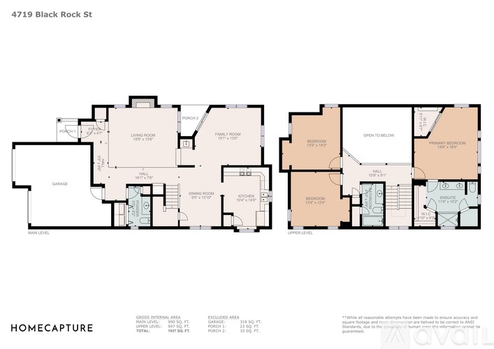 A room with a ceiling fan and two windows.