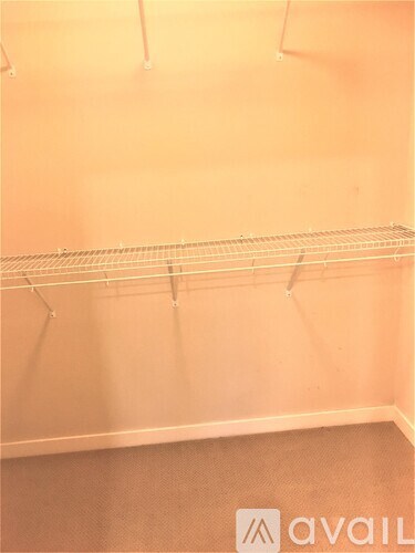 Empty clothes rack in a room.