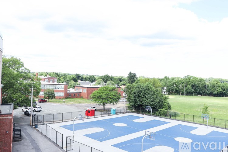 A basketball court with the word "Java" written on it.