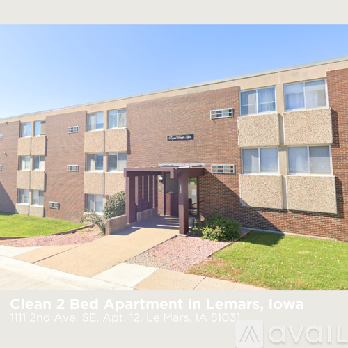 A clean 2 bedroom apartment in Lemars, Iowa is available for rent.