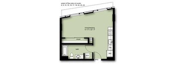 Studio 1 Bath Penthouse AP2