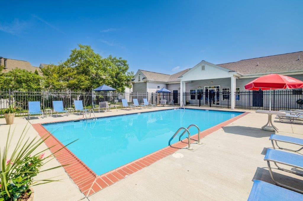 the pool at the apartments for rent