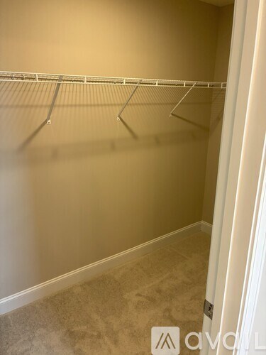 Empty clothes hanger in a room.