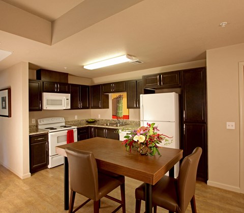 Unit Interior- Kitchen with Bistro Table