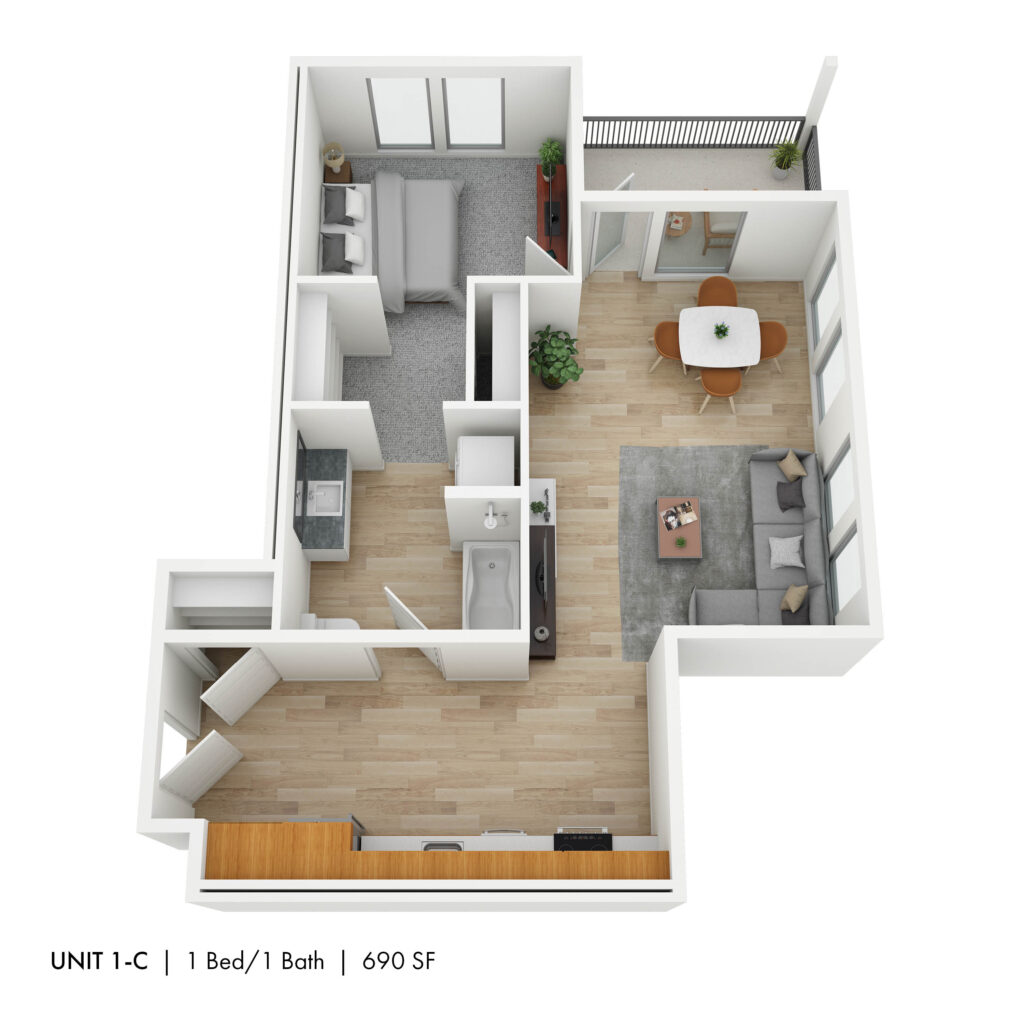 The 72nd Apartments | One Bedroom C