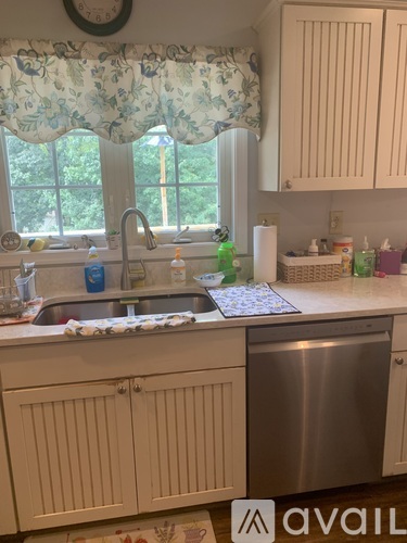 A kitchen with a sink and a dishwasher.