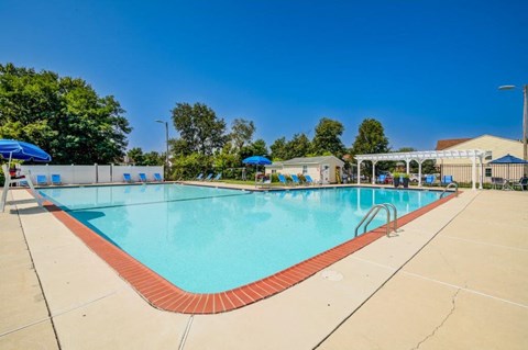 the pool at the apartments for rent