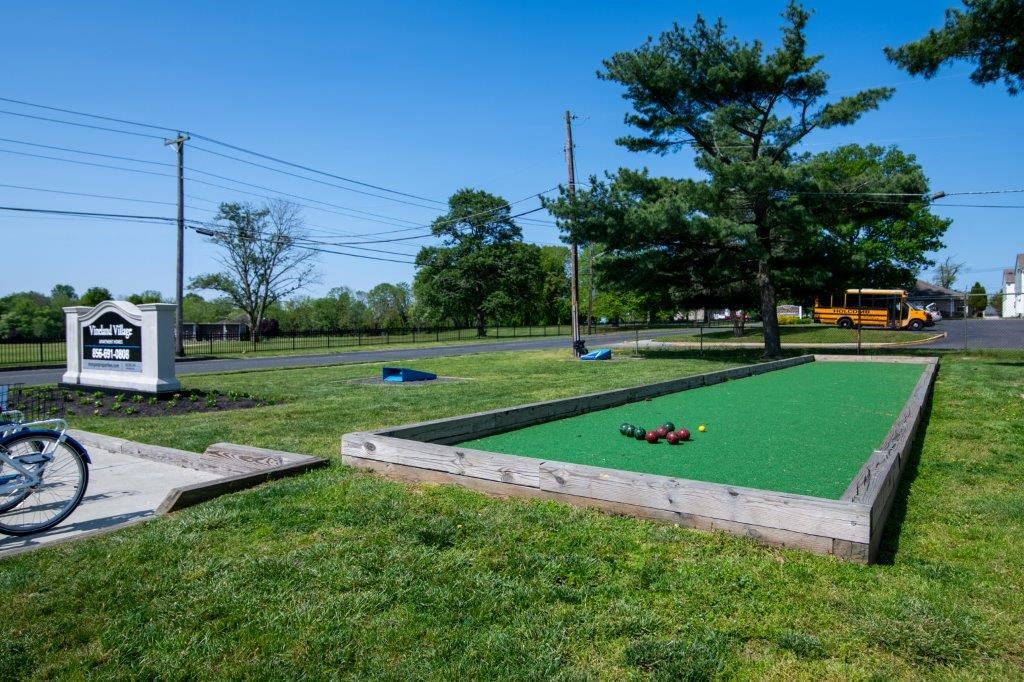 a mini golf course in a park