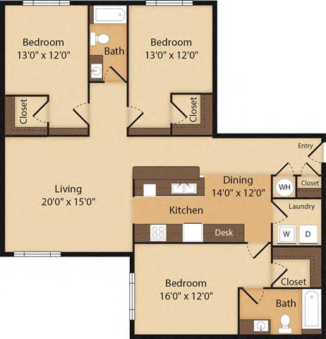 3 Bedroom | 2 Bath | 1740 SF