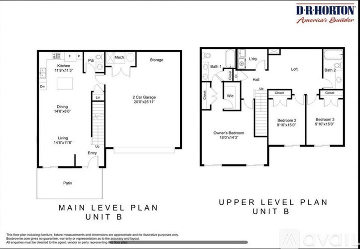 A floor plan for a two-story residential building.