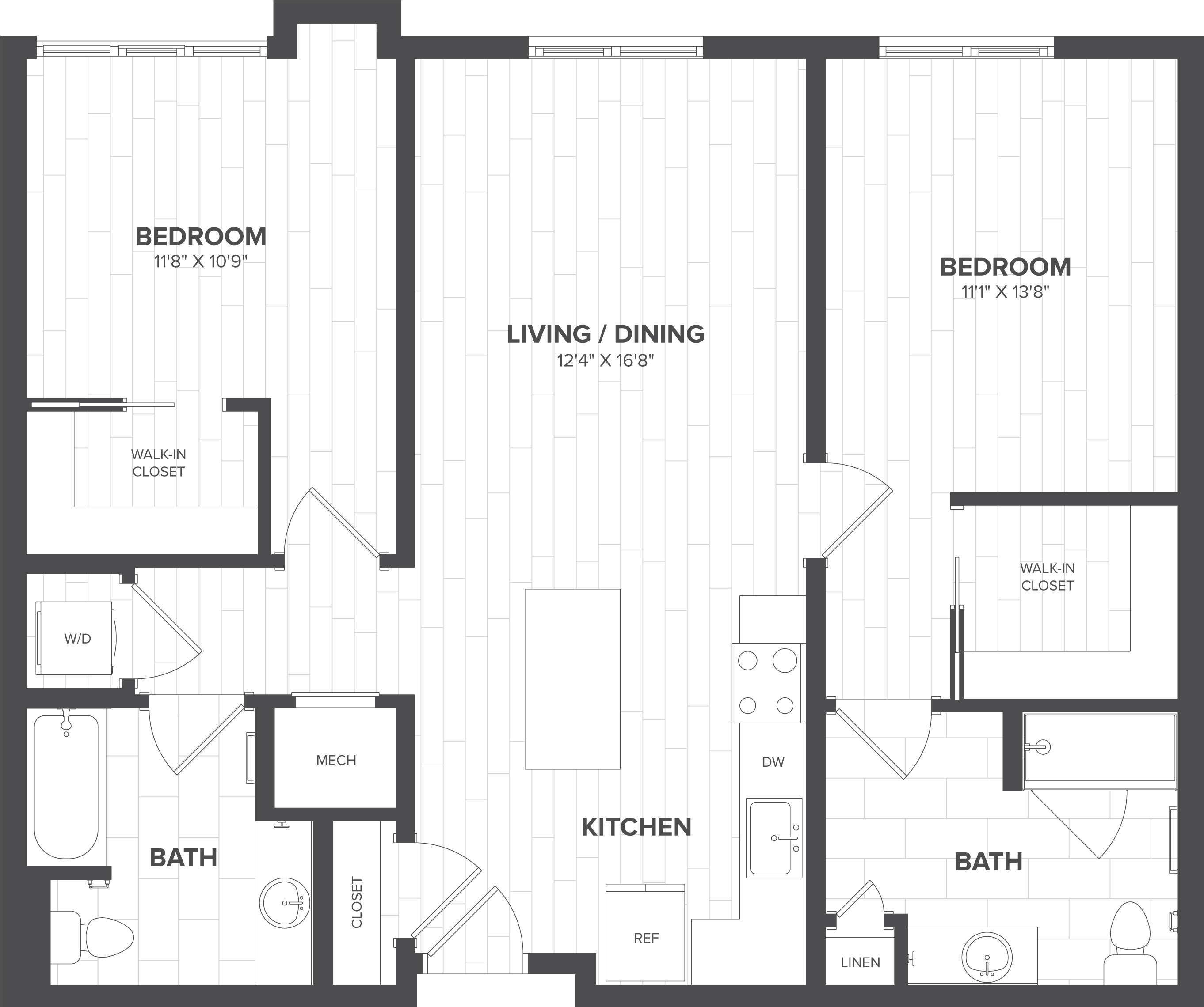 2 Bed-2 Bath-B1