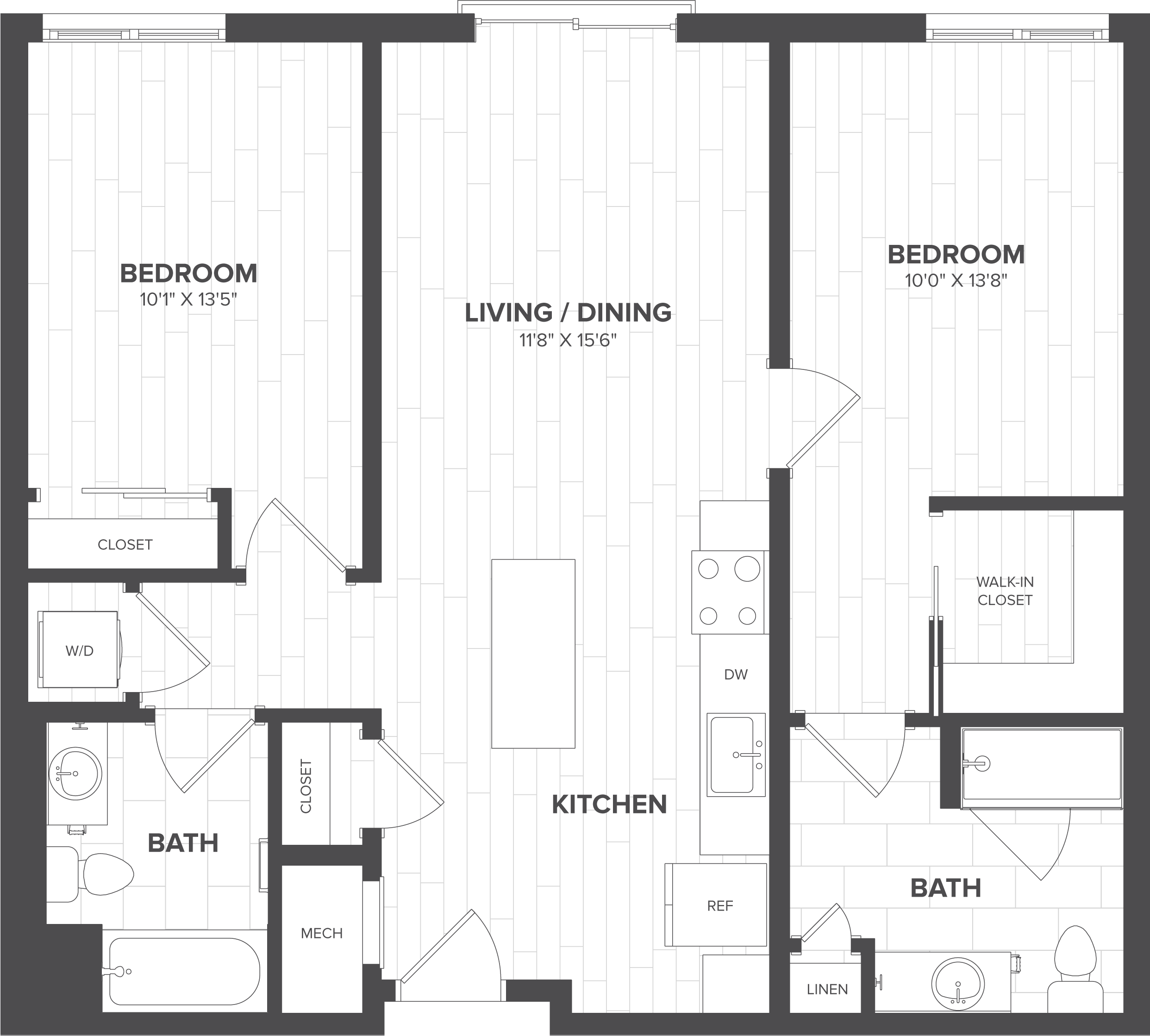 2 Bed-2 Bath-B2